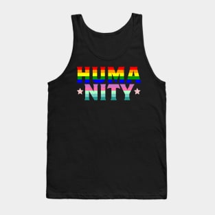 HUMANITY Rainbow I LGBT Pride Awareness Tank Top